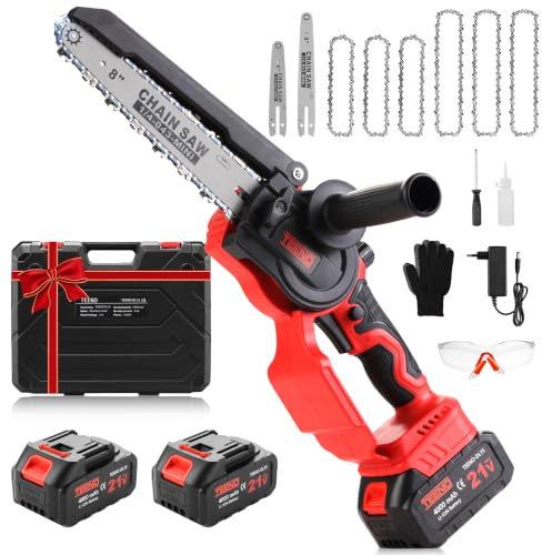 TEENO Motosega a Batteria,1000W Mini Motosega Elettrica 6&8 Pollici 2-in-1