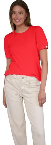 Street One Studio Damen 3230724 T-Shirt mit Knopfdetail (1er Pack)