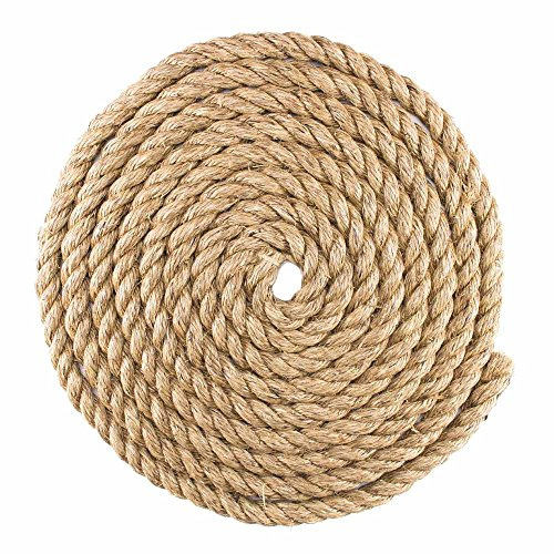 Twisted Manila Hemp Rope in 1/4 inch, 5/16 inch, 3/8 inch, 1/2 inch, 5/8 inch, 3/4 inch, 1 inch, and 2 inch Widths & Several Lengths