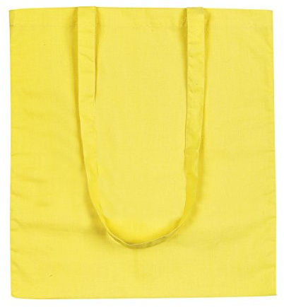 eBuyGB Pack of 10 Cotton Shopping Canvas and Beach Tote Bag 42 cm, Yellow