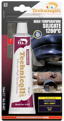 1x HIGH TEMPERATURE 1200'C ADHESIVE GLUE FOR EXHAUST FIREPLACE OVENS COLLECTORS 70 ml new