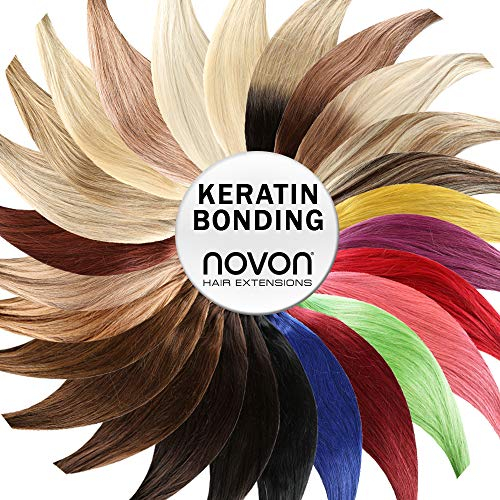 Keratin Bonding - # 4 - SCHOKOBRAUN - 40cm - 50 Strähnen - 1g - 100% Remy Echthaar Haarverlängerung U-Tip Extentions by NOVON Hair Extensions mit sehr hoher Qualität