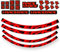 Aufkleber-Set – mittel – rot