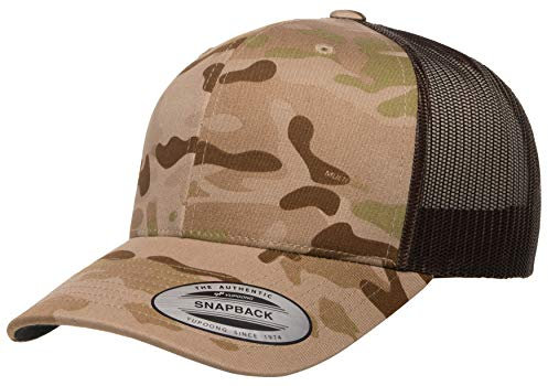 Yupoong Unisex Yp Classics Multicam Retro Trucker Cap Verschluss, Arid/Braun, Einheitsgröße