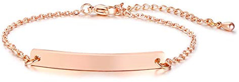 Armband Damen Gravur Namen Edelstahl:VNOX Partnerarmband Personalisiert|BFF Armbänder für 2|Brautjungfer Armbänder|Schwestern Geburtstagsgeschenk