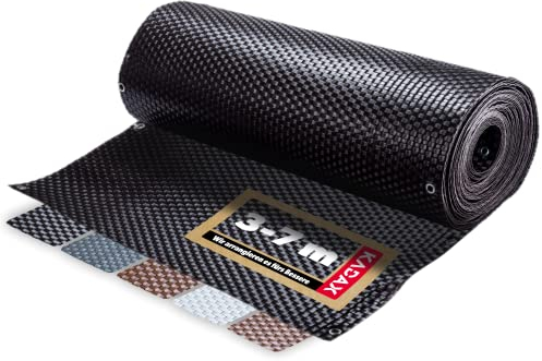 KADAX Sichtschutz für Balkon, Terrasse, Zaun, wetterfeste Sichtschutzmatte aus PE-Rattan, Balkonbespannung mit Kabelbinder, Sichtschutzzaun, Balkonverkleidung, Windschutz (1 m x 6 m, Dunkelbraun)