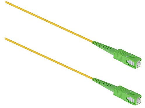 T'nB - Câble fibre optique SC/APC vers SC/APC - 6m - Jaune et Vert
