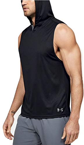 Under Armour Heat Gear Men's UA Velocity Sleeveless Hoodie (X-Large) Black