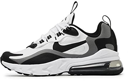 NIKE Air MAX 270 React GS Running Trainers Bq0103 Sneakers Zapatos (UK 4 US 4.5Y EU 36.5, White Black Metallic Pewter 103)
