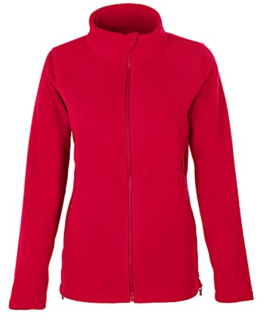 HRM 1202 Full-Zip Blouson Premium Micro Polaire I Veste Fonctionnelle Vêtements de Travail I Habits Femmes Haute Qualité et Durables, Rouge, L Women's