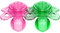 LittleForBig Großer Saugerschild Schnuller der Generation-3 in Erwachsenengröße Candy Gloss 2 Paci Pack- Rosa &Grün-Set