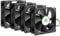 Inter-Tech 8887290 Lüfter, Kühler und Heizkörper, PC-Gehäuse, 8 cm, Schwarz, 4 Stück