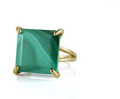 Handgefertigte 14k Gold Ringe für Frauen - Malachit Ring in Gold - Vintage Statement Frauen Schmuck für Hochzeit, Verlobung, Mode - Individuelle Größe und Material - mit speziellen Geschenk-Box
