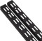 EAI Twin Slot Wall Mounted Upright Shelving - Pack of 2, Black, 430mm | Strong, Heavy Duty Steel Shelf | For Shed, Garage, Indoor Storage | Easy To Install Rack