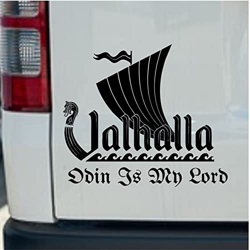 Wikingerschiff Walhalla Odin is My Lord Aufkleber Wikinger Nordic Viking Skandinavien Sticker