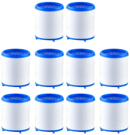 RANRAO 10 Stück Leitungswasserfilter, Wasserhahn-Reiniger-Set, Wasserhahn-Wasseraufbereiter-Filterelement, Dusche, PP-Baumwollfilter-Element für Wasserreinigungssysteme