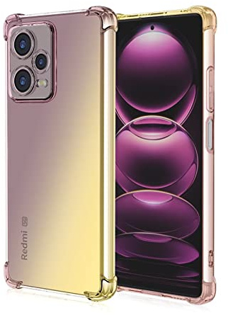 HONLEN Custodia per Redmi Note 12 Pro+ 5G / Redmi Note12 ProPlus Case, (6.67 Inches) Trasparente Sfumato TPU Silicone Progettata, 4 Angoli rinforzati Case