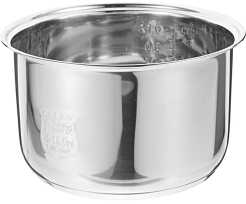 Kichvoe Cuiseur Riz Marmite Intérieure De Cuiseur À Riz: Marmite Intérieure 4L Doublure De Marmite Antiadhésive Récipient À Riz En Acier Remplacement Pour Autocuiseur Électrique