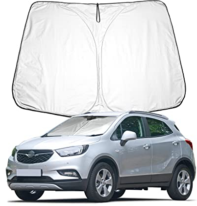 BIXUAN MokkaX Sonnenschutz kompatibel mit Opel Mokka X 2017 2018 2019 2020 Windschutzscheibe für das Auto Frontscheibenabdeckung Windschutz Mokka X Frontscheibe Blockiert UV Abdeckung Faltbar