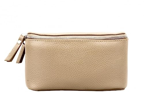 Bauchtasche Damen, Crossbody Bag Damen Breiter Gurt, Kleine Umhängetasche Damen, Gürteltasche Damen, Bauchtasche Damen Stylisch, Handtasche Damen Umhängetasche (Beige)