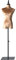 Braune weibliche Schneiderpuppe Pinnable Mannequin-Torso mit verstellbarem Metallständer, für Hemden, Kleider, Hosen, Kleidungsdisplay, einfach zu montieren (Color : with Black Rectangle Base, Size :