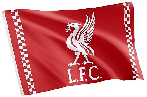 Flagge des FC Liverpool, Fußballklub, Premier League, 100 % Polyester, für drinnen und draußen, 91 x 152 cm