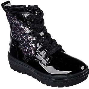 Skechers Kinder Street Cleats 2 Butterfly Keeper Mädchen Stiefel 303440 Schwarz, Schuhgröße:35 EU
