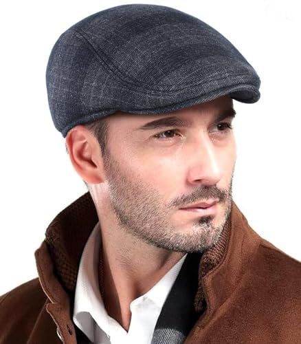 Comilaka Uomo Berretto Piatto Baschi Scozzesi Cappello Piatto Invernale Newsboy Berretto Gatsby Coppola Cappellino Invernale Auttuno