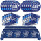 Blue 40th Birthday Decorations for Men - Navy Blue Silver Plates, Table Covers and Napkins for Anniversary Party Supplies