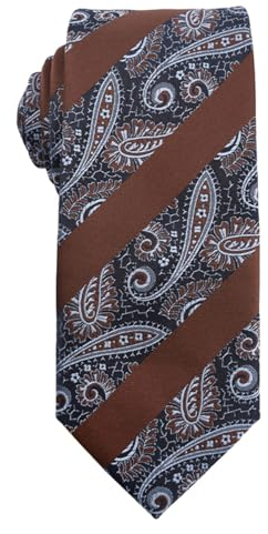 marysgift Schwarze Krawatte Gestreifte Herren Seide Paisley Blume Klassisch Gewebte Krawatten für Hochzeit Business,D0513