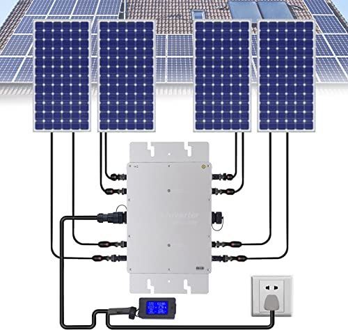 czyuRachel Micro onduleur, 1200 W Mppt Pv Solar Grid Tie Micro Inverter Module Onduleur Sinusoïdal pour modules PV solaires