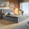 MOTIVENA Ibiza Bett 160x200, Polsterbett 160x200, mit Bettkasten, mit Stauraum, mit Lattenrost, mit Kopfteil, ohne Matratze, Samt, Grau Hellgrau