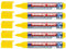 EDDING Whiteboard-Marker 360, gelb, Rundspitze 1,5-3 mm, 5 Stück