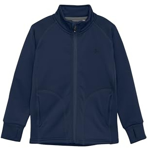 Color Kids COFleece Kinder Unisex Jacke Fleecejacke Übergangsjacke mit Reißverschluss Regular fit, Farbe:Total Eclipse (7850), Größe:140