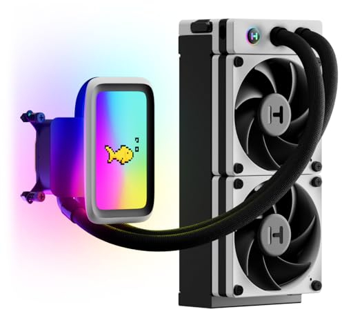 Hyte THICC Q60 240mm LCD Liquid CPU Cooler White/Black
