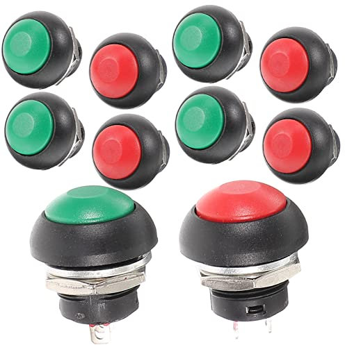 ETHZZLE 10pcs Self-resetting Doorbell Button for Easy Installation for Offices and Homes Includes and Push Buttons