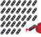 DHWEKU 30 PCS Tendeur de Corde 3 Trous Tendeur de Cordeau, Tendeur de Corde Camping Noir, Corde Boucle Ajusteur, Tendeur de Corde Cliquet Camping pour Tente Bâche Randonnée Camping