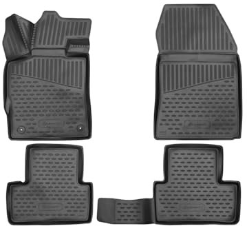 Element Gummimatten Set für Citroen C4 (III) |2020 - Heute| 100% passgenaue Auto Fußmatten, robuste Universal Fußmatte Auto, Gummimatten Auto, Auto Fussmatten Gummi, Auto Gummimatten