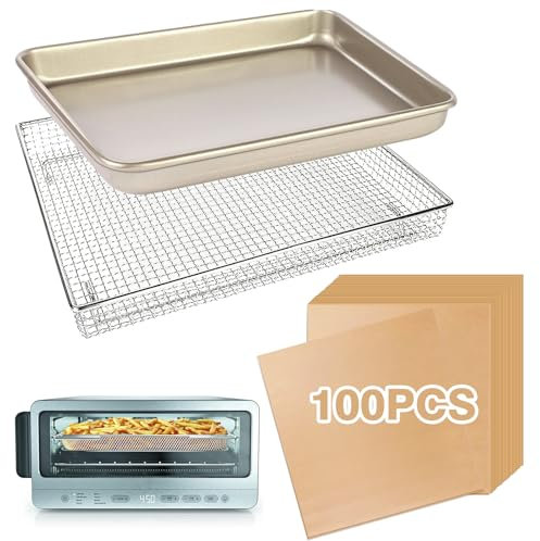 Air Fryer Oven Accessories for Ninja SP151 Flip Toaster Oven, Parchment Paper Replacement Air Fryer Tray Air Fryer Pans for Ninja Foodi Flip Away Oven (only for sp151)