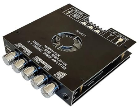 Yominerr -HT21 2.1 Subwoofer Channel Bluetooth Digital Power Amplifier Board Module High and Low Tone Subwoofer 160WX2+220W
