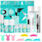 Kit de Lifting y Tinte de Pestañas, Kit de Lifting para Pestañas y Cejas, Kit de Permanente de Pestañas con Laminación de Cejas en Negro, Kit de Permanente y Tinte de Pestañas Fácil de Usar para Rizar