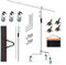 EMART C Stand 330cm, Verstellbares Edelstahl-Beleuchtungsstativ mit 126cm Haltearm und Kugelgelenk, Heavy Duty Galgenstativ für Fotoreflektoren, Softbox, Monolight, Kamera