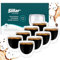 Sillar Tazzine Caffe Vetro 80 ml Set di 8 Tazzine, Set di Bicchieri a Doppia Parete | Bicchieri Termici per Espresso, Tazzine da Caffe Moderne Proteggono le Mani | Tazzine Caffe per Caffè, Dolce