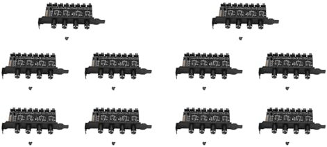 MQODLFP 10X Pc 8 Channels Fan Hub 4 Knob Cooling Fan Speed Controller for Cpu Case Hdd Vga Pwm Fan Pci Bracket