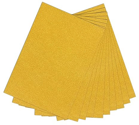 Operitacx 10stücke Glitzer Karton Gold Einseitiges Bastelpapier Für Diy-projekte Grußkarten Und Scrapbooking Hochwertiges Glitzerpapier Für Kreative Bastelarbeiten