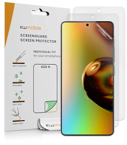 kwmobile 3X Lámina Protectora Mate y ANTIREFLECTANTE con Efecto antihuellas Compatible con Xiaomi Redmi Note 13 Pro 5G / Poco X6 5G