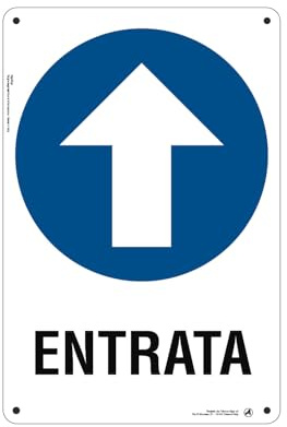 Cartello Segnaletico Entrata Alluminio Premium 20x30 cm – Made in Italy, Resistente Esterno, Stampa HD, Installazione Facile, Conforme Normative