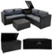 Rattan Garden Corner Furniture Set & 2 Storage Boxes 996L 250L Outdoor Premium 6 PC Black 4 Seater Modular Sofa Cushions Table Metal Frame Patio Waterproof Lining Chest Gas Lift Wheels FREE Rain Cover