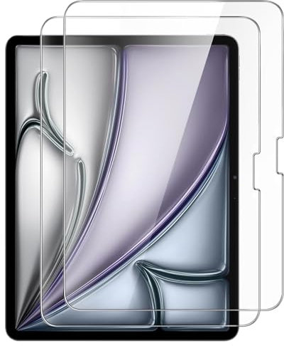 NOVAGO - Lot de 2 Protections Écran en Verre Trempé pour iPad Air 13 pouces M3 2025 / M2 2024,iPad Pro 13 pouces M4 2024 -Résistantes & Haute Définition