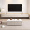 FGNIXLN Meuble TV Suspendu,120-240cm Table pour TV Moderne,Meuble pour Téléviseur,Convient pour Le Salon et la Chambre à Coucher(200cm)